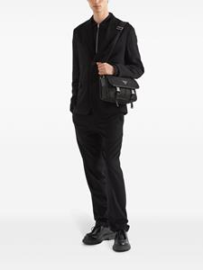 Prada logo-appliqué Re-Nylon shoulder bag - Zwart