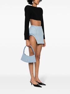 Mugler Zenith denim shoulder bag - Blauw