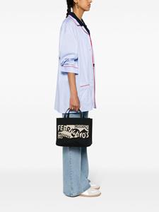 Ferragamo small Venna-jacquard tote bag - Zwart