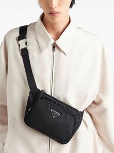 Prada logo-appliqué Re-Nylon belt bag - Zwart