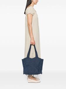 Chloé medium Monty denim tote bag - Blauw