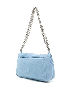 System padded denim shoulder bag - Blauw