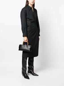 Jil Sander Goji tas met bamboe handgreep - Zwart