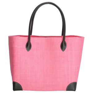 PE Florence Raffia Rieten Mand roze