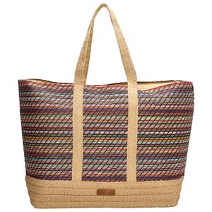 PE Florence Strandtas Natural Life multi zwart