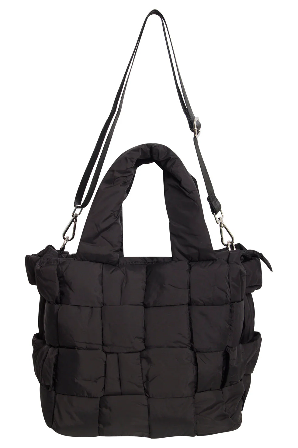 Smashed Lemon 56033 grote shopper schoudertas zwart met gewatteerde