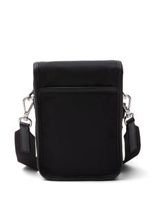 Prada Re-Nylon messengertas met logoplakkaat - Zwart