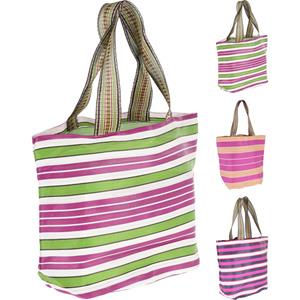 Home & Styling Shopper Polyester Streep Met Hengsels 50x18x37cm