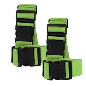 Merkloos Dunlop Kofferriem - 4x - verstelbaar - groen - 190 cm x 5 cm - polyester/kunststof -