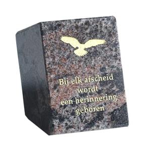 Gedenkartikelen Gedenksteen: Bij elk afscheid wordt een herinnering geboren