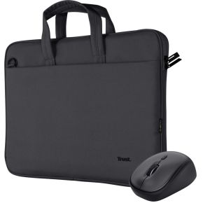 Trust Bologna Laptoptas en muisset Laptop tas Zwart