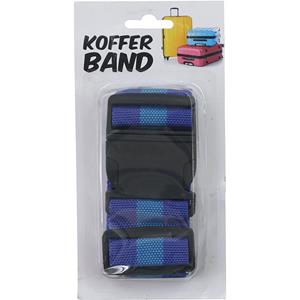 Kofferriem/bagageriem - 180 cm - blauw -