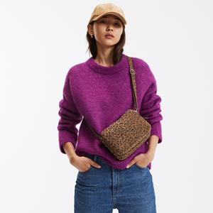 LA REDOUTE COLLECTIONS Clutchtasje in suèdine, luipaardprint
