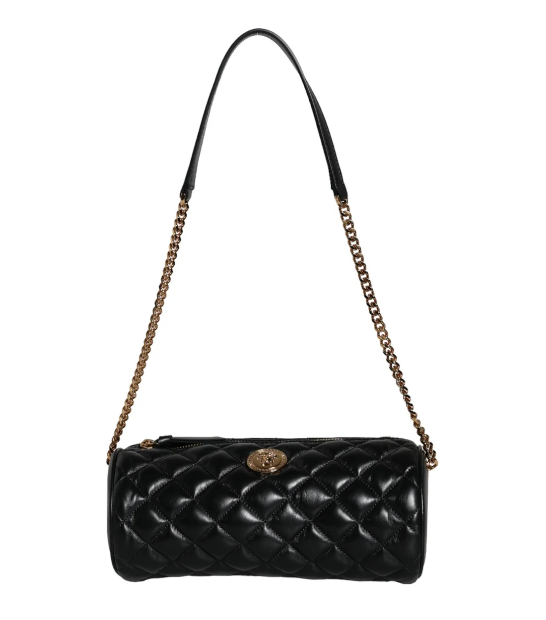 Versace Zwart mini lamsleren schoudertas