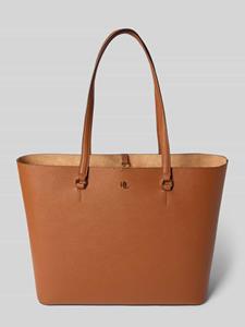 Lauren Ralph Lauren Tote bag van runderleer met labelapplicatie, model 'KARLY'