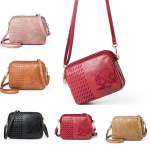 Nastbon NIEUW, Dames, Borduurbloem, Handtas, Dame, Schoudertassen, Messenger Bags, Klein, Multi-rits 18.5cm*5cm*14.5cm zwart