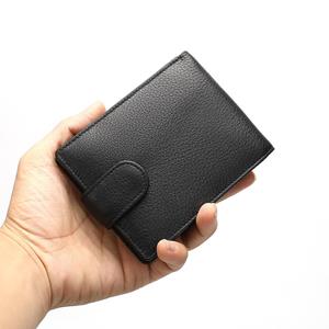 Sports Trend Bag Herenportemonnee Echt lederen muntportemonnee met tas Zacht leer Anti-diefstal veegportemonnee One Size zwart
