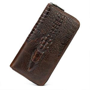 Sports Trend Bag Hold Bag Leren Portemonnee Heren Krokodillenprint Koeienhuid Geldclip Zakelijk Lange portemonnee met meerdere kaarten One Size