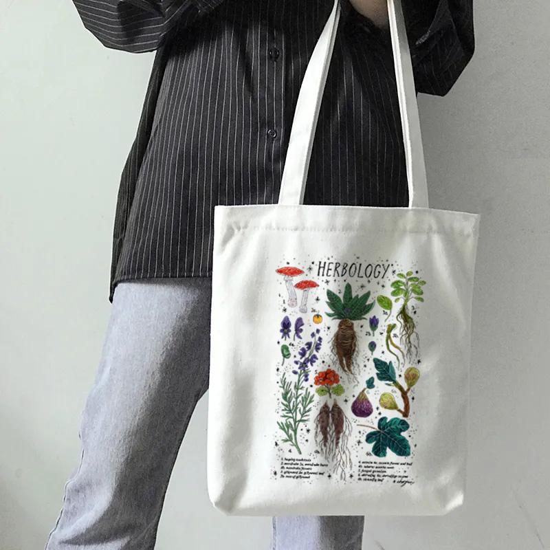 Aidegou2 Paddenstoel Schoudertas Canvas Tas Harajuku Shopper Tas Mode Casual Zomer Schoudertassen Tote Shopper Tas Border Collie 24*26cm