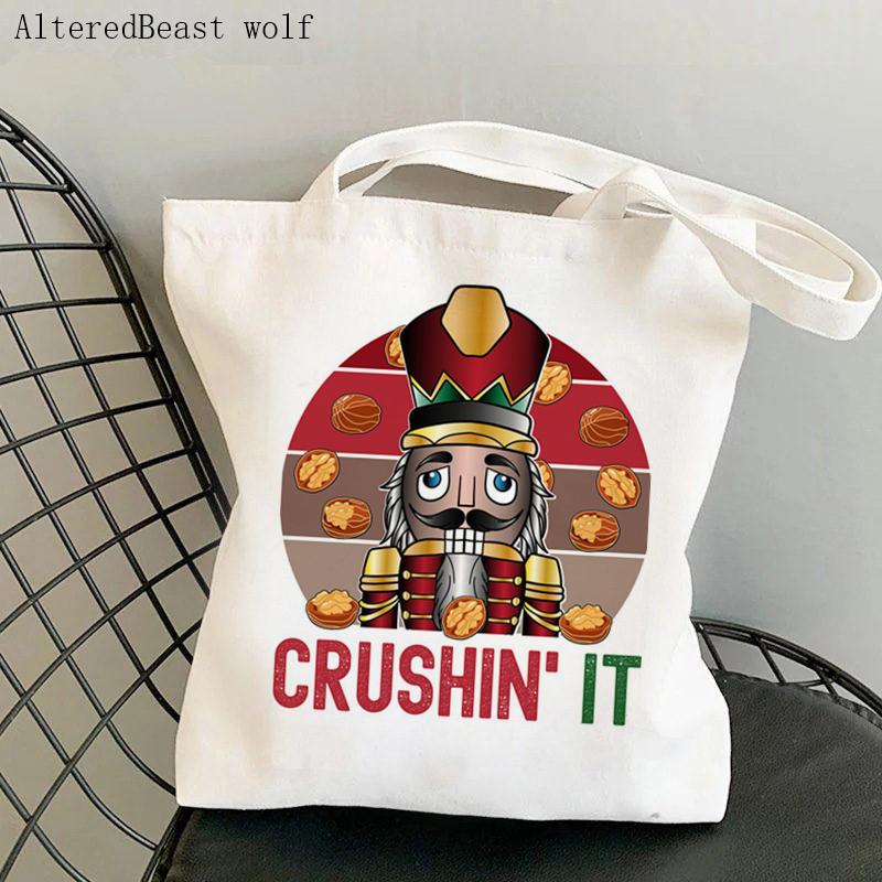 Vrouwen Shopper tas Notenkraker Ballet Collectie Tas Harajuku Winkelen Canvas Shopper Tas meisje handtas Tote Schouder Dame Tas 24*26cm
