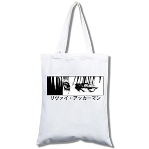 Aidegou31 Anime Attack on Titan canvas tas voor dames Grappige boodschappentas Ulzzang Milieuvriendelijke grote capaciteit 24*26cm