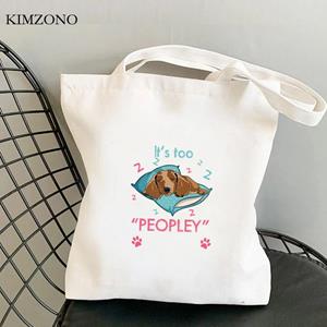 Aidegou19 Franse Bulldog boodschappentas bolsas de tela shopper recycle tas boodschappentas herbruikbare tas sacola opvouwbare grijper 24*26cm