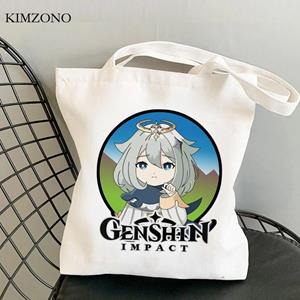 Aidegou20 Genshin Impact boodschappentas boodschappentas bolsa bolso eco shopping shopper tas tote boodschappentas doek sac toile 24*26cm
