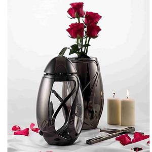 Urnwebshop Verbena Voordeel Grafset Rookzilver (Lantaarn en Vaas)