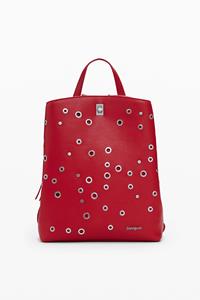 Desigual Middelgrote rugzak met studs - RED