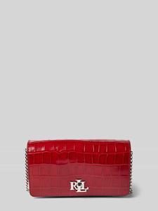 Lauren Ralph Lauren Leren schoudertas met labelapplicatie