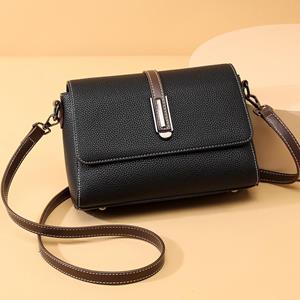 Kleine Crossbody Tas Sac a Main 100% Echt Leer Dames Tote Schoudertas Effen Kleur Clutch Damestassen Voor 2023 Schoudertas zwart