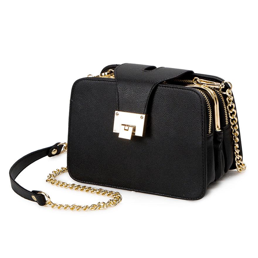 Angel 05 Mode Vrouwen Schoudertas Kettingband Flap Designer Handtassen Clutch Bag Met Metalen Gesp zwart