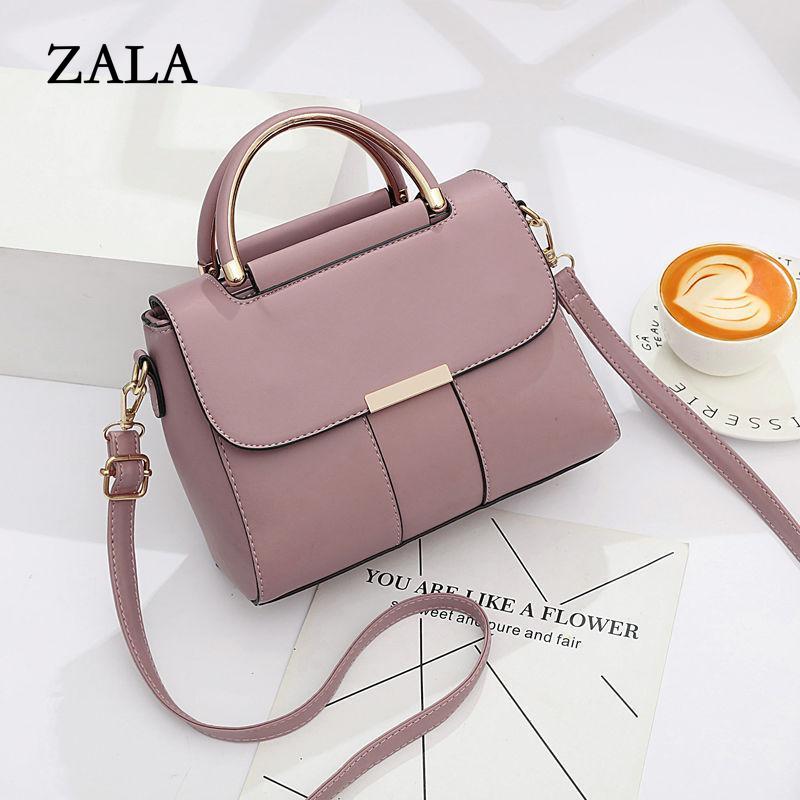 ZALA Bag Kleine vierkante tas Handtas Damestas Veelzijdige damesmode Een schouder Messenger Bag 23x13x19cm beige