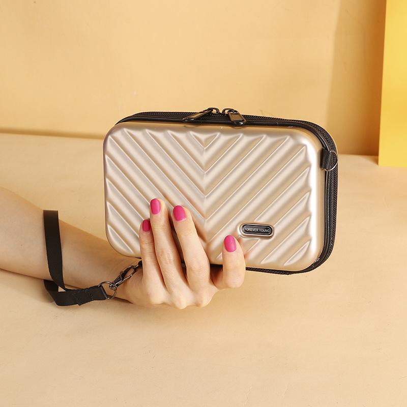 Mini Plastic Cosmetische Tas Dames Koffer Vorm Schoudertas PVC Kleine Messenger Bag Mode Reistas groen