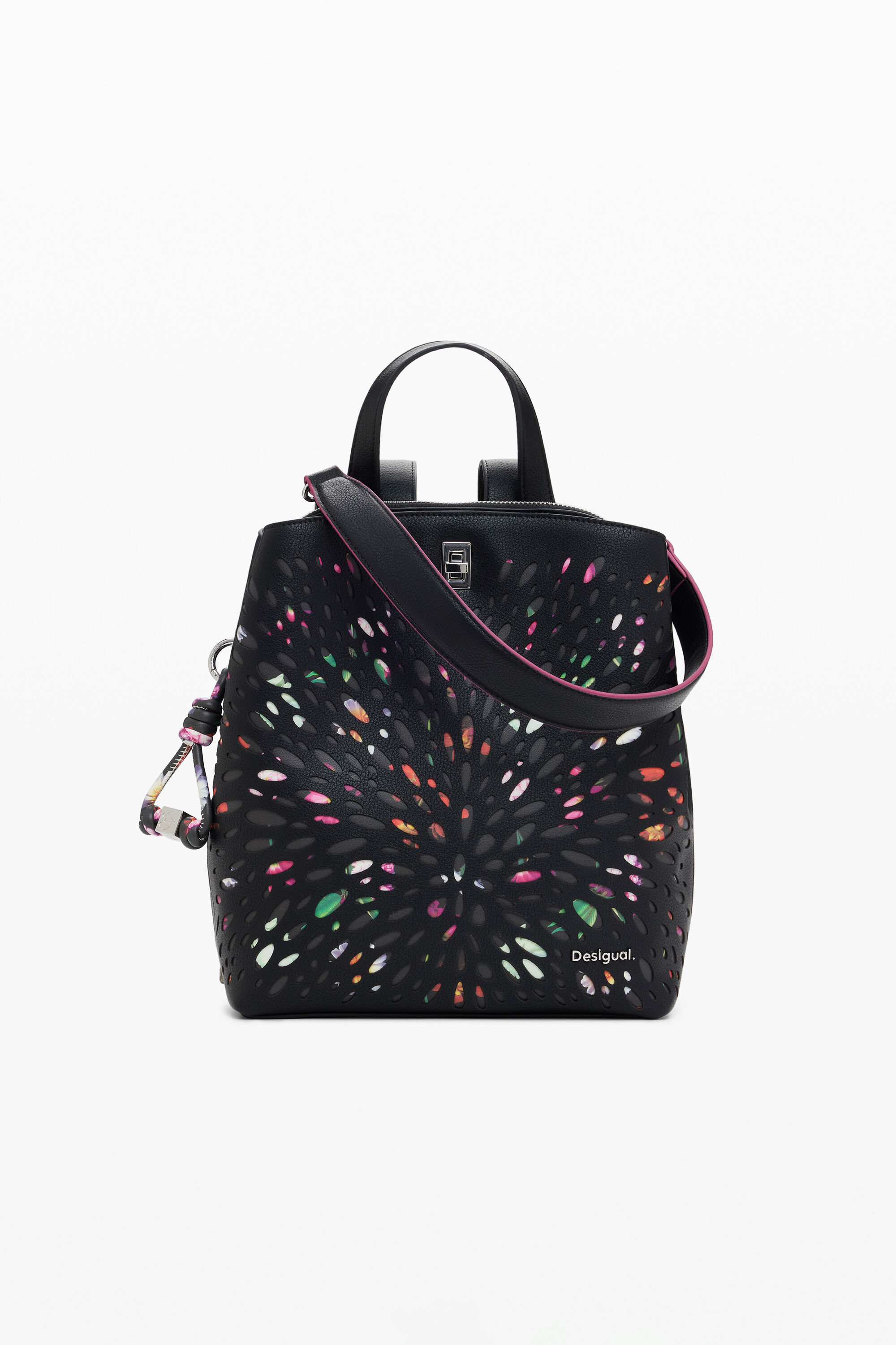 Desigual Mini geperforeerde rugzak - BLACK