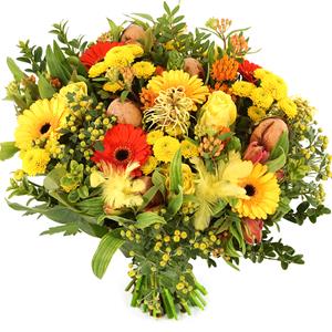 Boeketcadeau Paas bloemen boeket geel oranje versturen