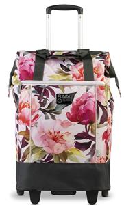 Punta Wheel Trolley Shopper Big Wheel Flowers Roze