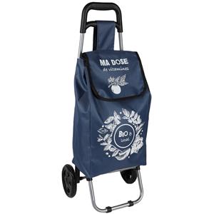 Urban Living Boodschappentrolley - blauw - 28 x 30 x 88 cm - 25 liter -