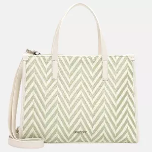 EMILY & NOAH Raffia handtas M pistachio