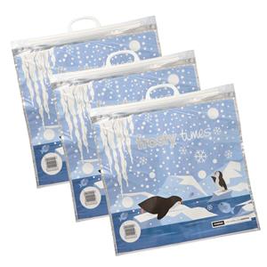 Papstar Draagtas koeltas voor lunch en flessen/voedsel - 3x - Frosty - 18 Liter - 52 x 52 cm -