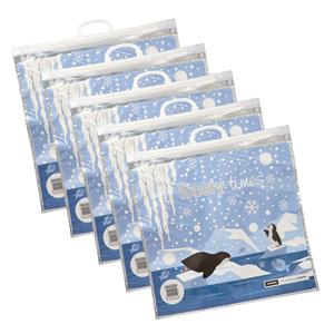Papstar Draagtas koeltas voor lunch en flessen/voedsel - 5x - Frosty - 18 Liter - 52 x 52 cm -