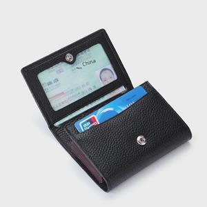 VantaGoods RFID-beschermde accordeonkaarthouder voor heren van echt leer blauw