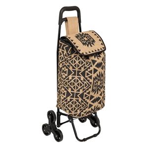 5five Boodschappentrolley Maroc - jute - x 35 x 92 cm - 33 liter -