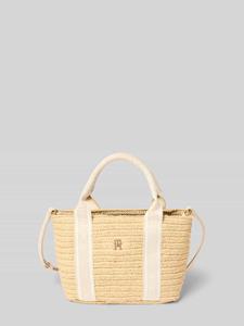 Tommy Hilfiger Riet Spring Logotape handtas mini beige