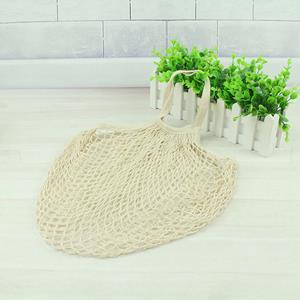 Eason Mesh Net Turtle Bag String Shopping Bag Herbruikbare Fruit Opslag Handtas Nieuw beige