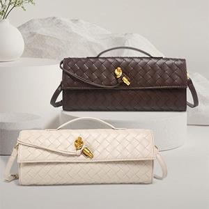VantaGoods Europese en Amerikaanse mode Andiamo avond clutch - lange geweven tas met sluiting 37*7*14 cm