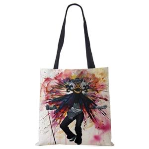 Sports Trend Bag Schoudertas met print voor dames Winkelen Herbruikbare tassen Boodschappen Opvouwbare reisschool Strandtassen