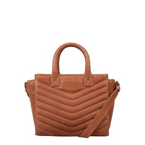 Cowboysbag Handtas  bruin en cognac - runderleer