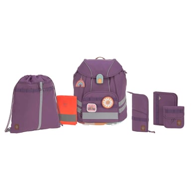 Lässig 7-delige Flexy Unique boekentas set purple