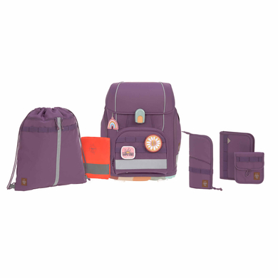 Lässig 7-delige boekentas set Boxy Uniek purple